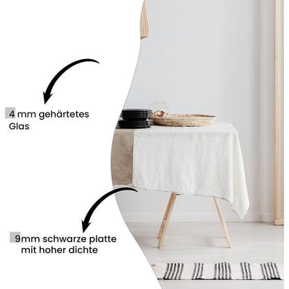 Asymmetrischer Wandspiegel 160x60cm – Rahmenlos & Dekorativ
