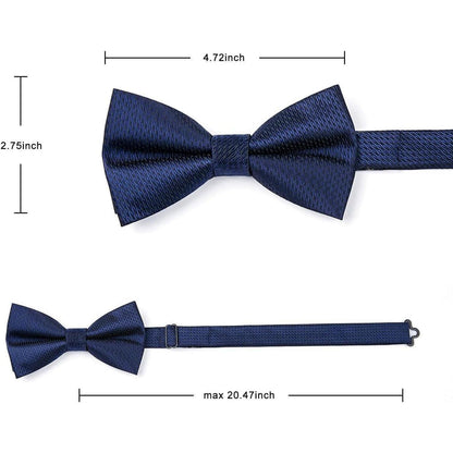 Fliegen Set Herren mit Einstecktuch, vorgebunden, marineblau