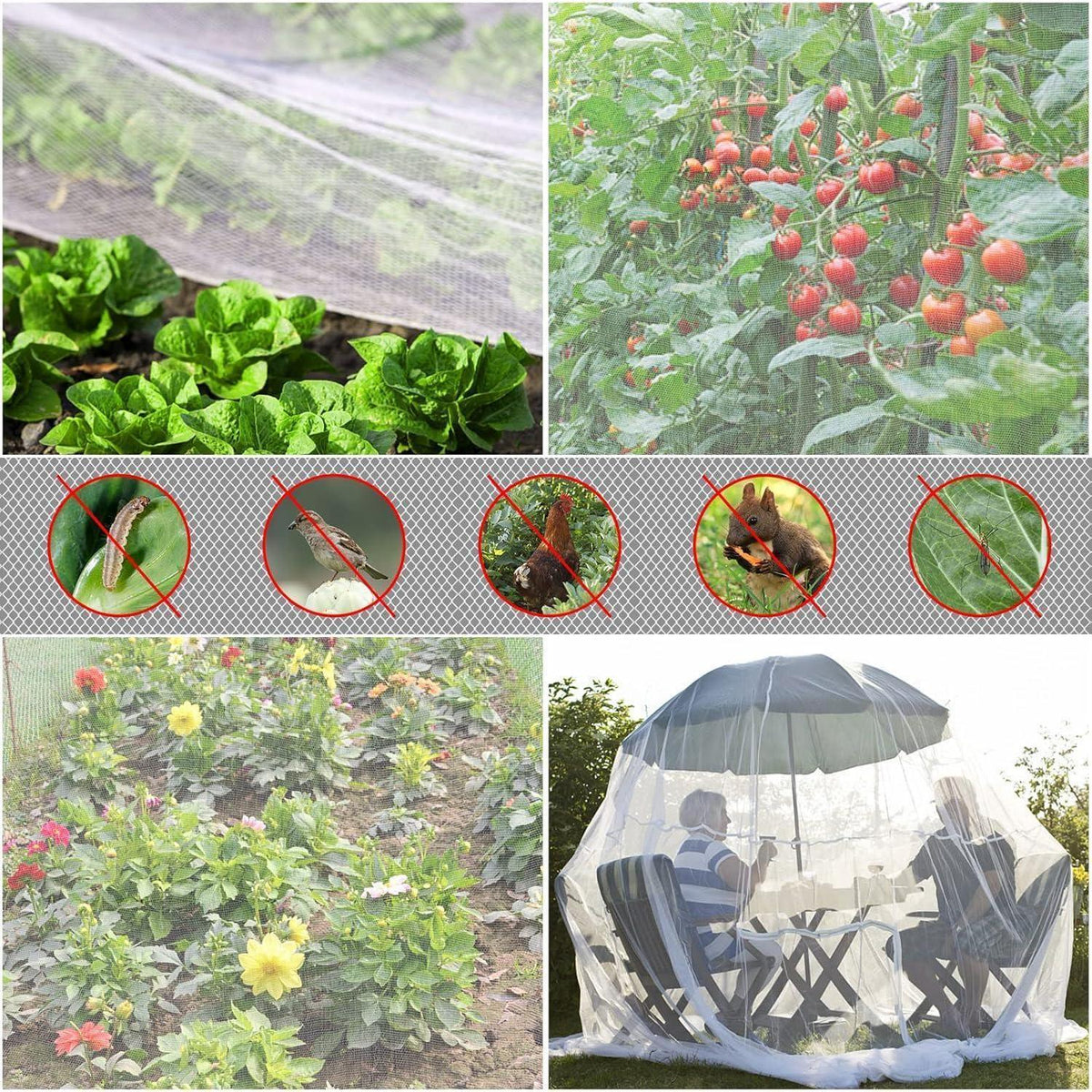 Gemüseschutznetz 3x6m Feinmaschig für Garten & Hochbeet