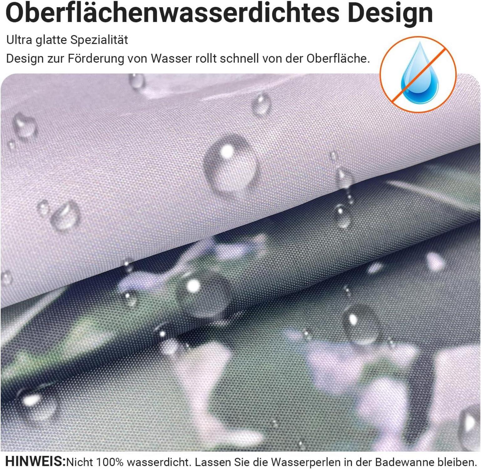 Duschvorhang Wald 240x200cm Textil Antischimmel mit Ösen