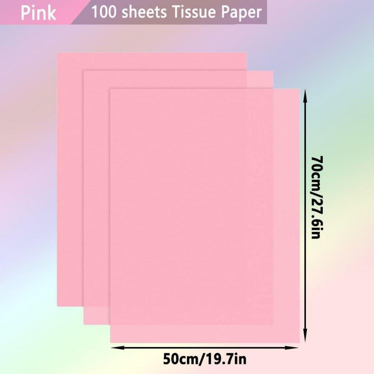 100 Blatt Rosa Seidenpapier 70x50 cm Geschenkverpackung Bastelpapier