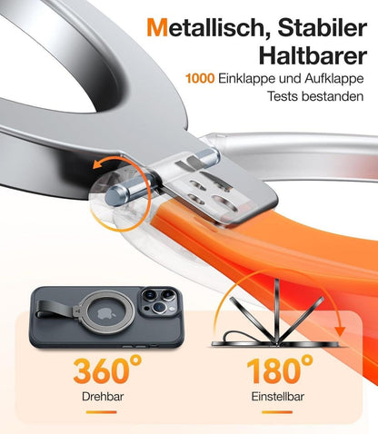 TORRAS Handy Ring MagSafe 12N magnetisch 360° drehbar als Ständer für iPhone Samsung - Titan Schwarzbraun