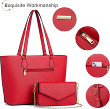 Bagsure Handtasche Damen, 4-teiliges Set für Büro Schule