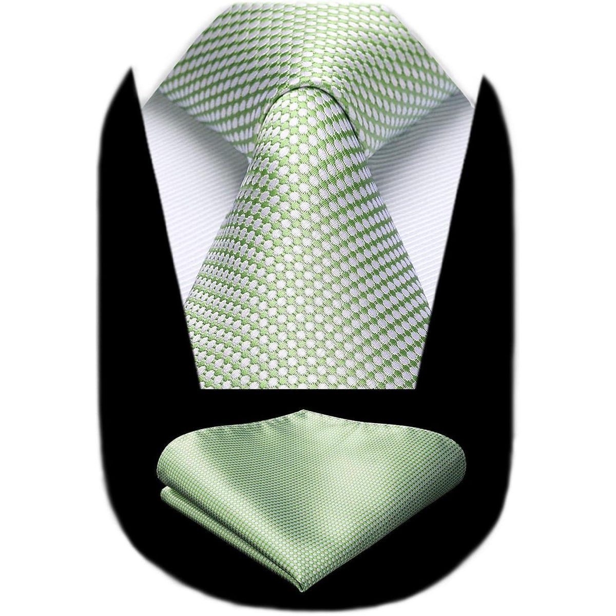 Krawatten-Set Herren Salbeigrün mit Einstecktuch – Elegant & Formal