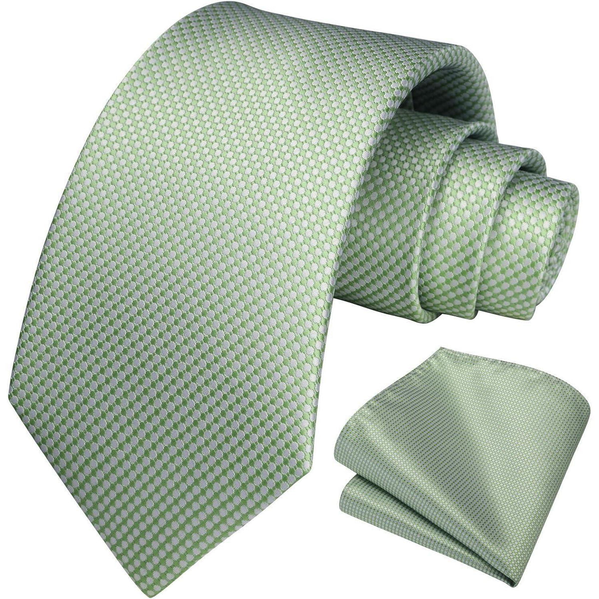 Krawatten-Set Herren Salbeigrün mit Einstecktuch – Elegant & Formal