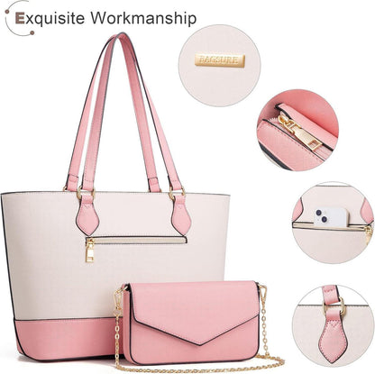 Damen Handtaschen Set 4-teilig Büro Schultertasche