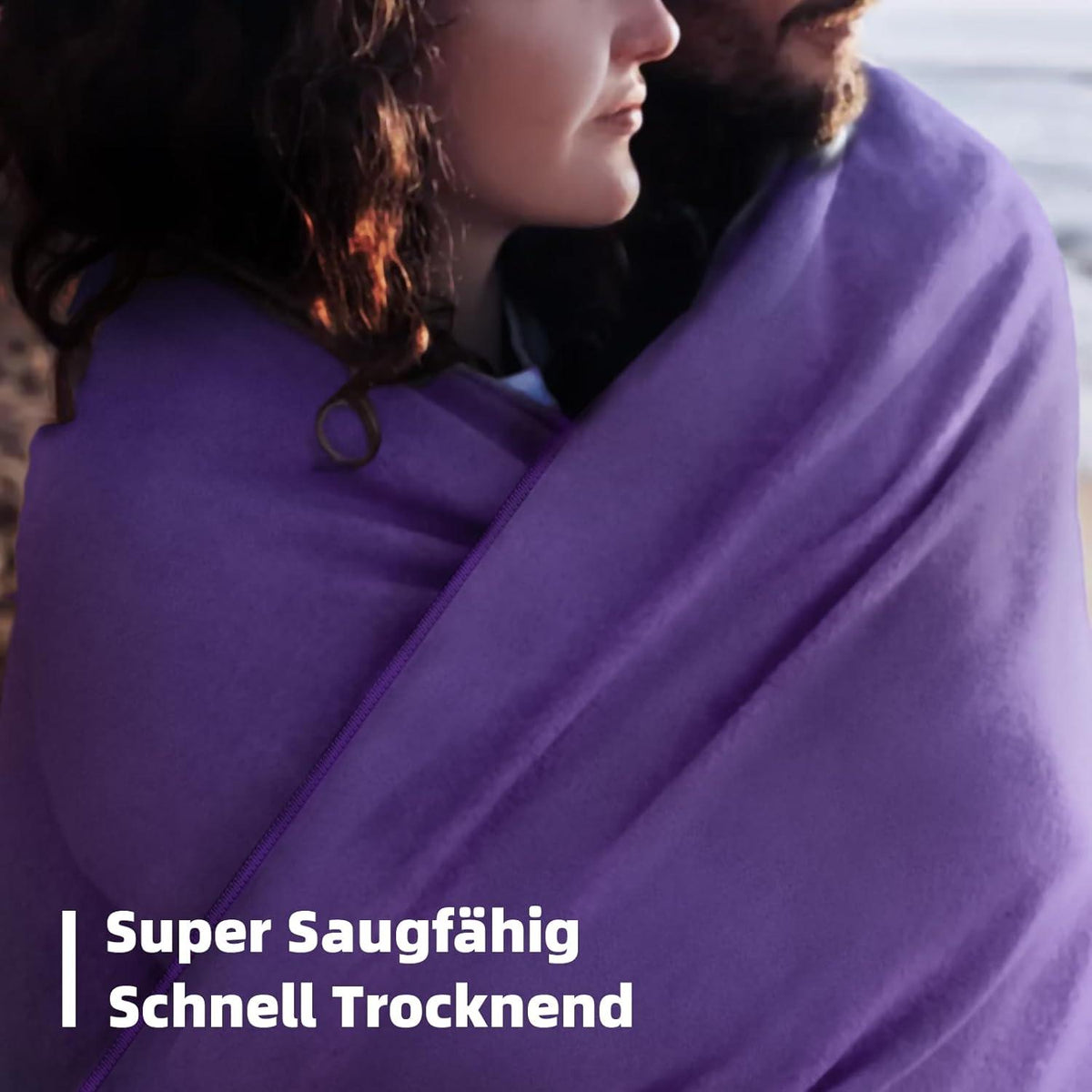 Mikrofaser Handtuch Set Groß & Klein, Schnelltrocknend, Fitness, Strand
