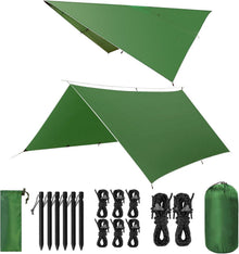 Tarp 3x3M Wasserdicht, Camping Zeltplane, Anti-UV Sonnen Regen