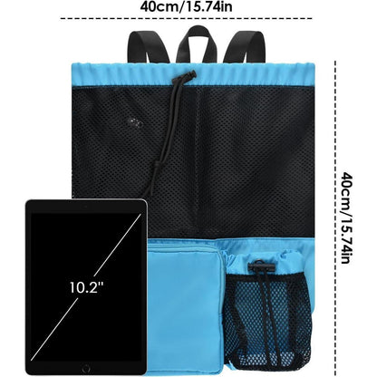 Mesh-Rucksack mit Kordelzug, wasserdicht, für Sport & Strand