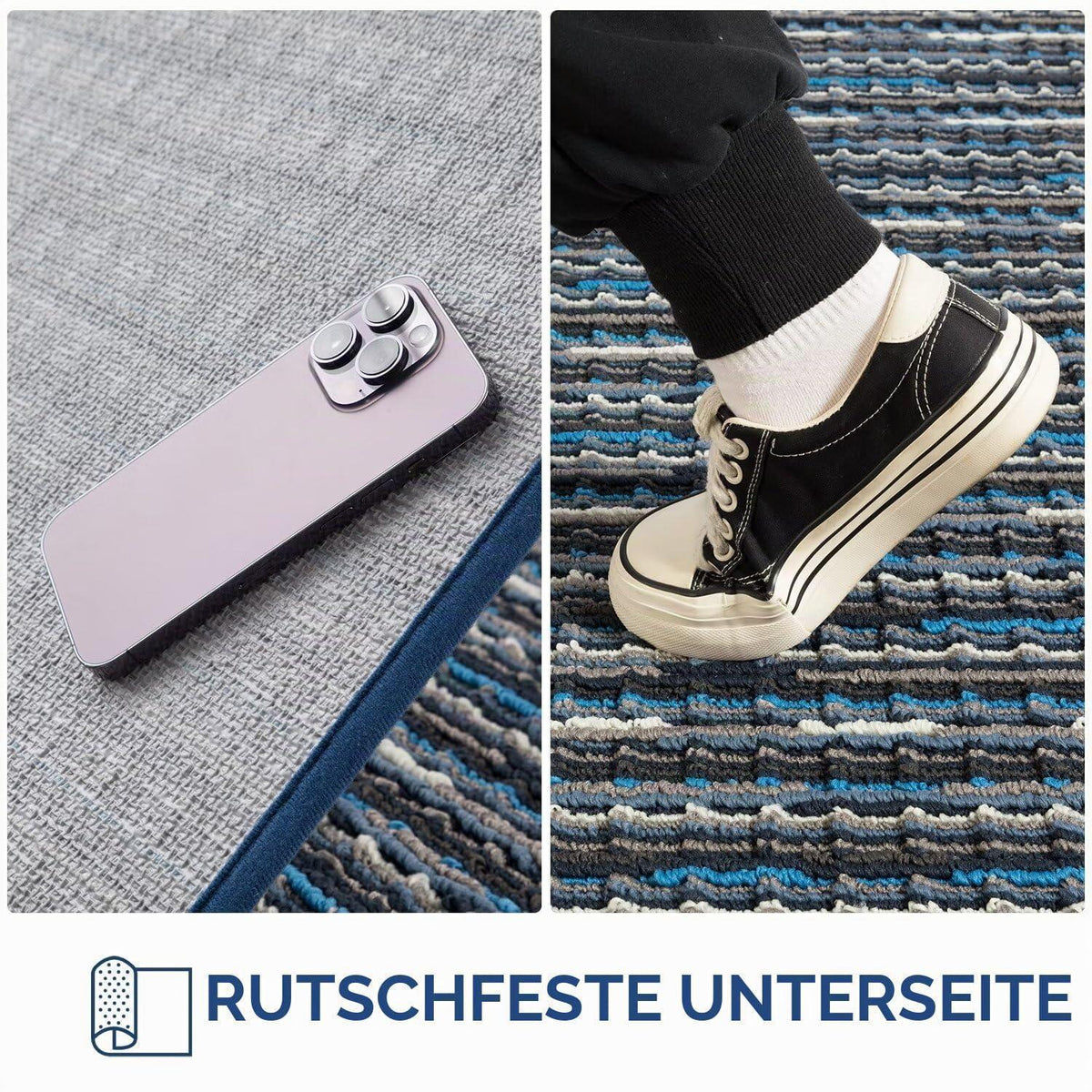 Fußmatte 60x90cm rutschfest & waschbar – Schmutzfangmatte für Eingang