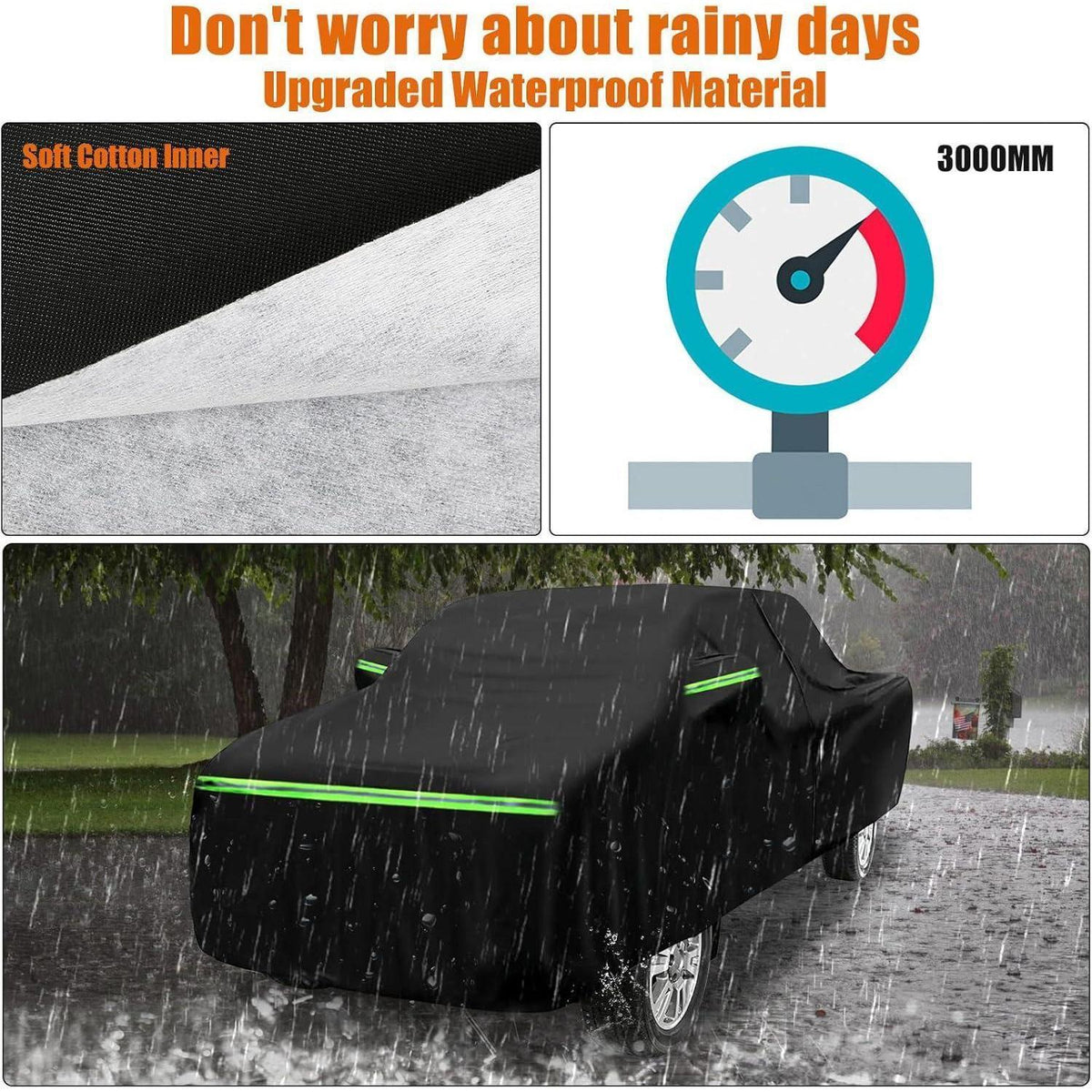 Wasserdichte Autoabdeckung für Toyota Hilux Crew Cab 2004-2025