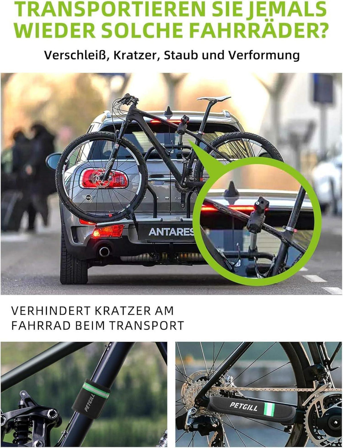 Fahrrad Rahmenschutz 3er Set Carbon Rahmen Schutz Schwarz