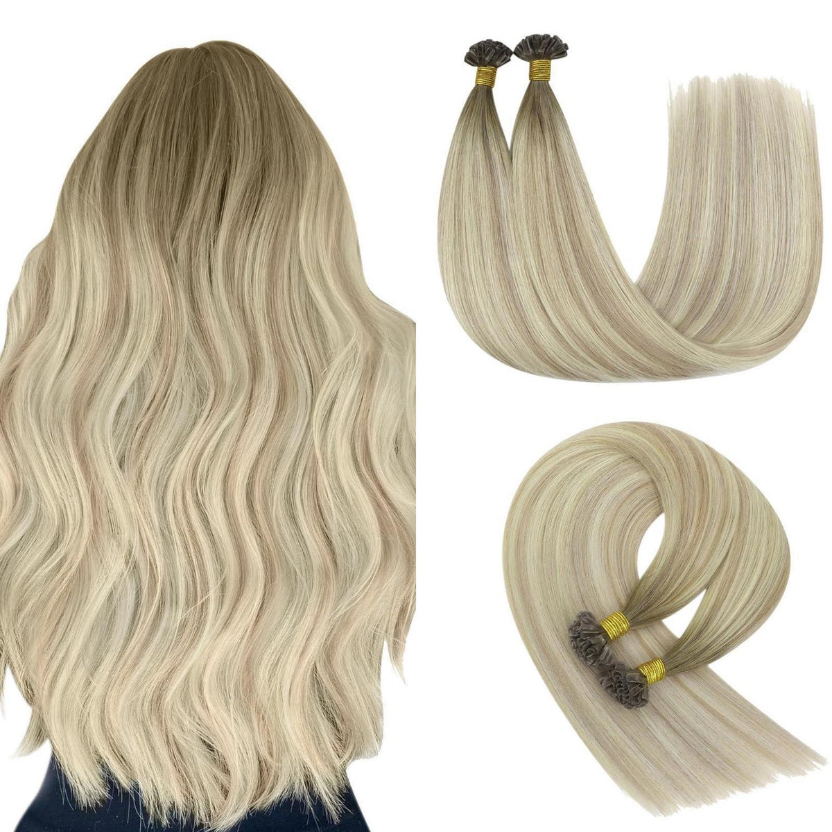 Remy Echthaar Bonding Extensions Ombre 50cm - 50g