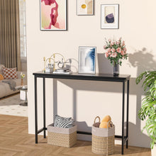 Schmaler Bambus Konsolentisch Schwarz 100 cm – Flur & Wohnzimmer