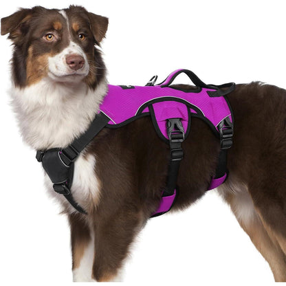 Ausbruchsicheres Hundegeschirr Lila M mit Griff