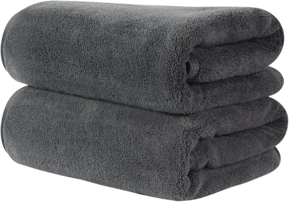Saugstarke Mikrofaser Handtücher für Haare - 2er Pack 50x100cm