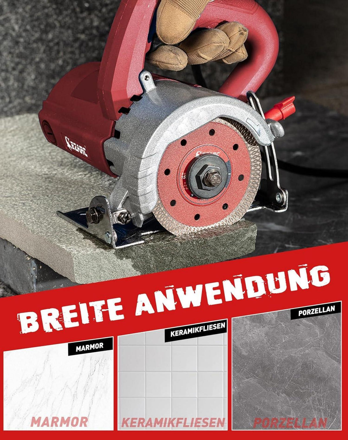 Diamant Trennscheiben 125 mm, Extra Dünn, Nass Trocken, 2er-Set