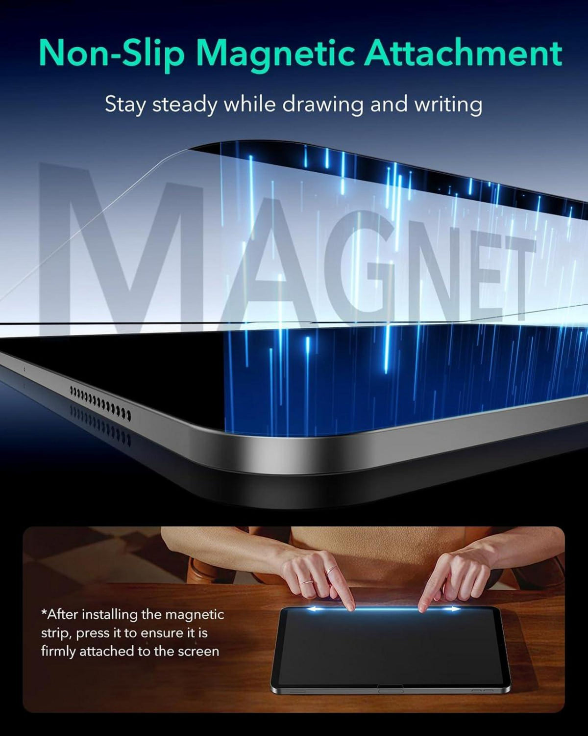 ESR iPad Pro 11 Zoll 2024 Paper Feel Schutzfolie magnetisch wiederverwendbar