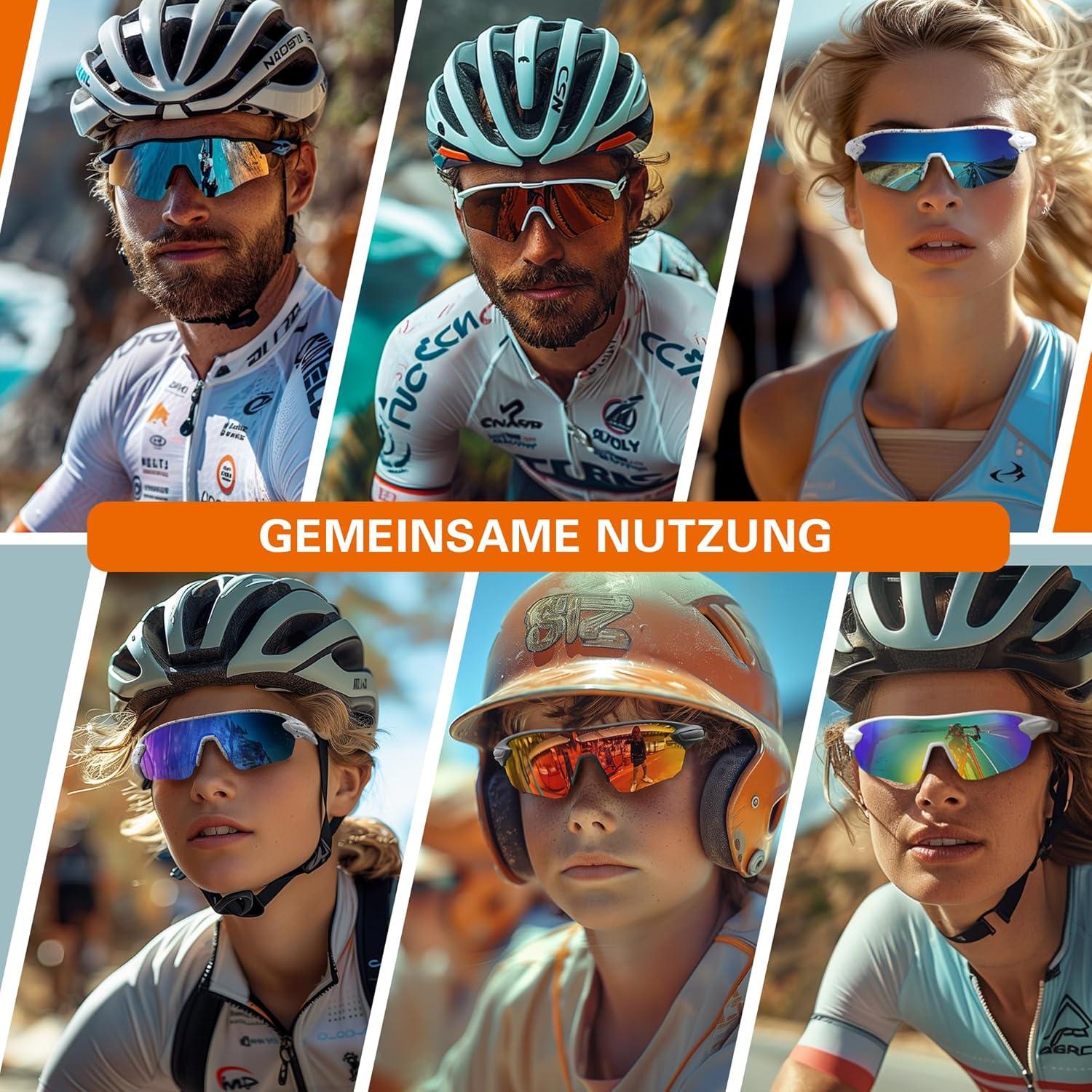 Suoso Sportbrille Polarisiert Sonnenbrille UV400
