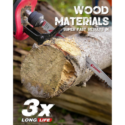 Säbelsägeblätter für Holz 5tlg 225mm, Astsägeblätter mit geschliffenen Zähnen