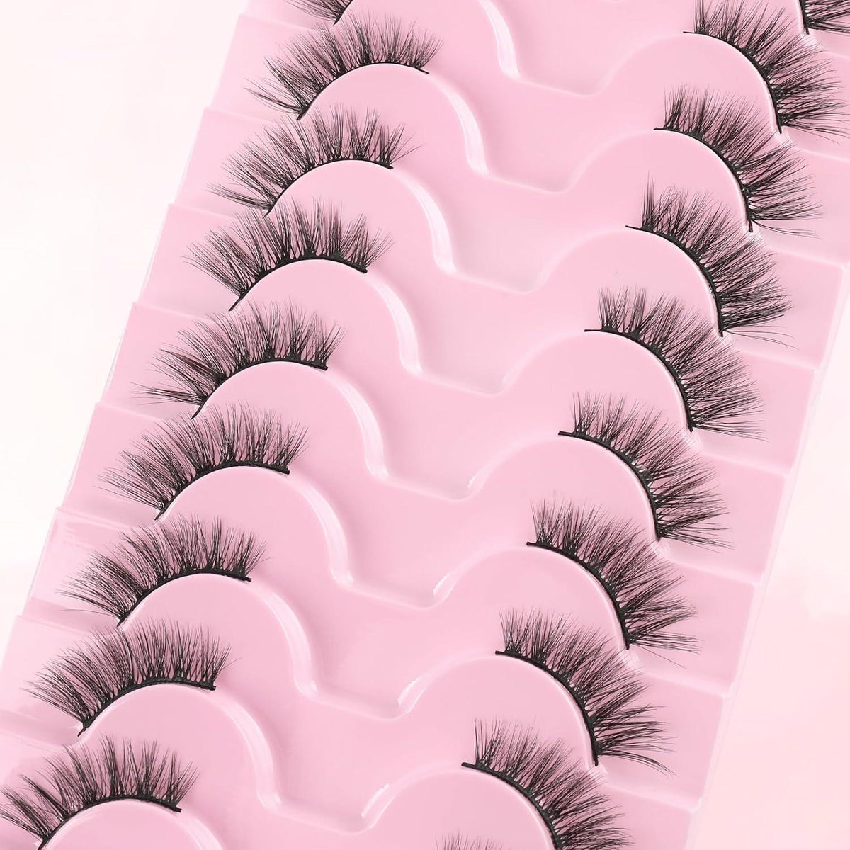 Halbe Wimpern Natürlich 10 Paar – Cat Eye für Alltag & Feste