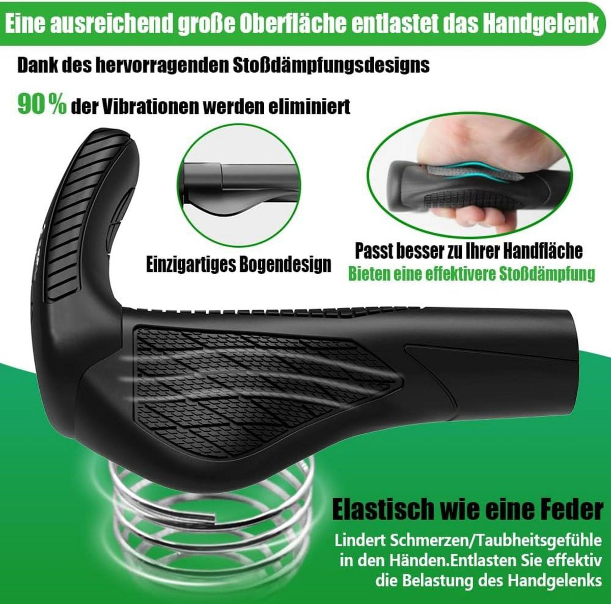 RBRL Fahrradgriffe ergonomisch Gelenkschonend rutschfest stoßfest Handgriffe