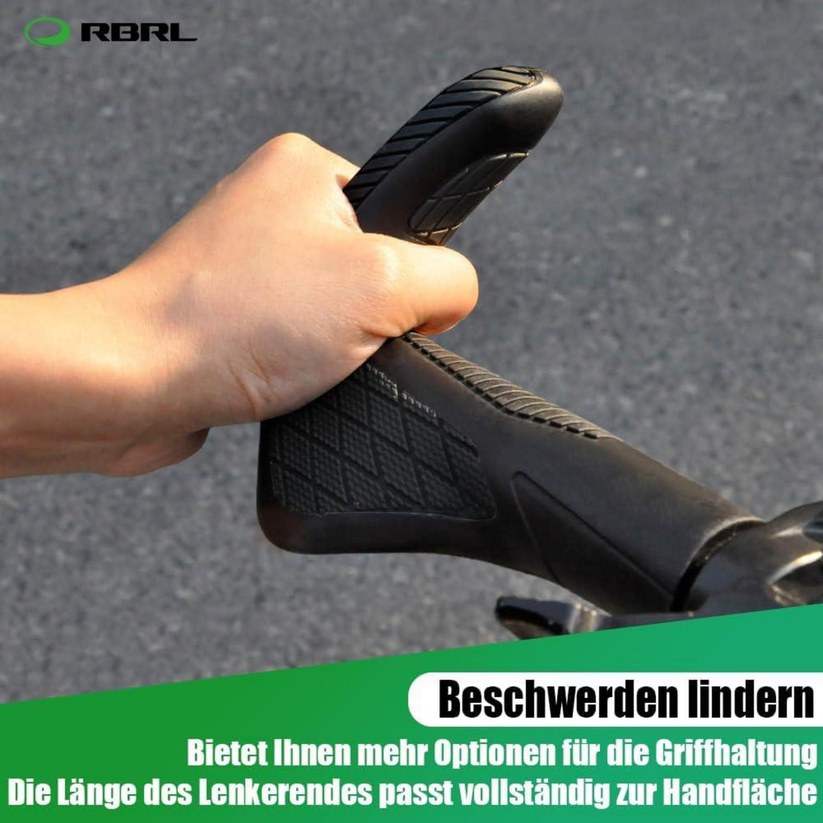 RBRL Fahrradgriffe ergonomisch Gelenkschonend rutschfest Schwarz