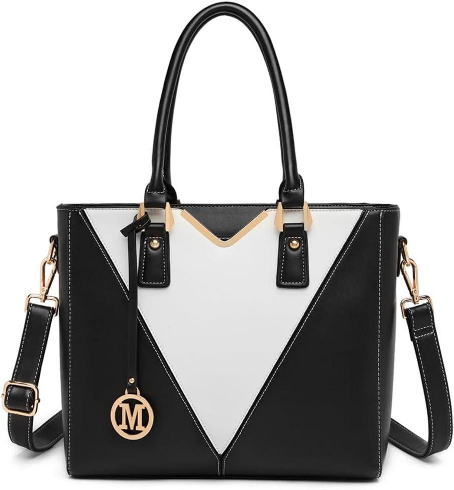 Moderne Graue Handtasche mit V-förmigem Design und vielen Fächern