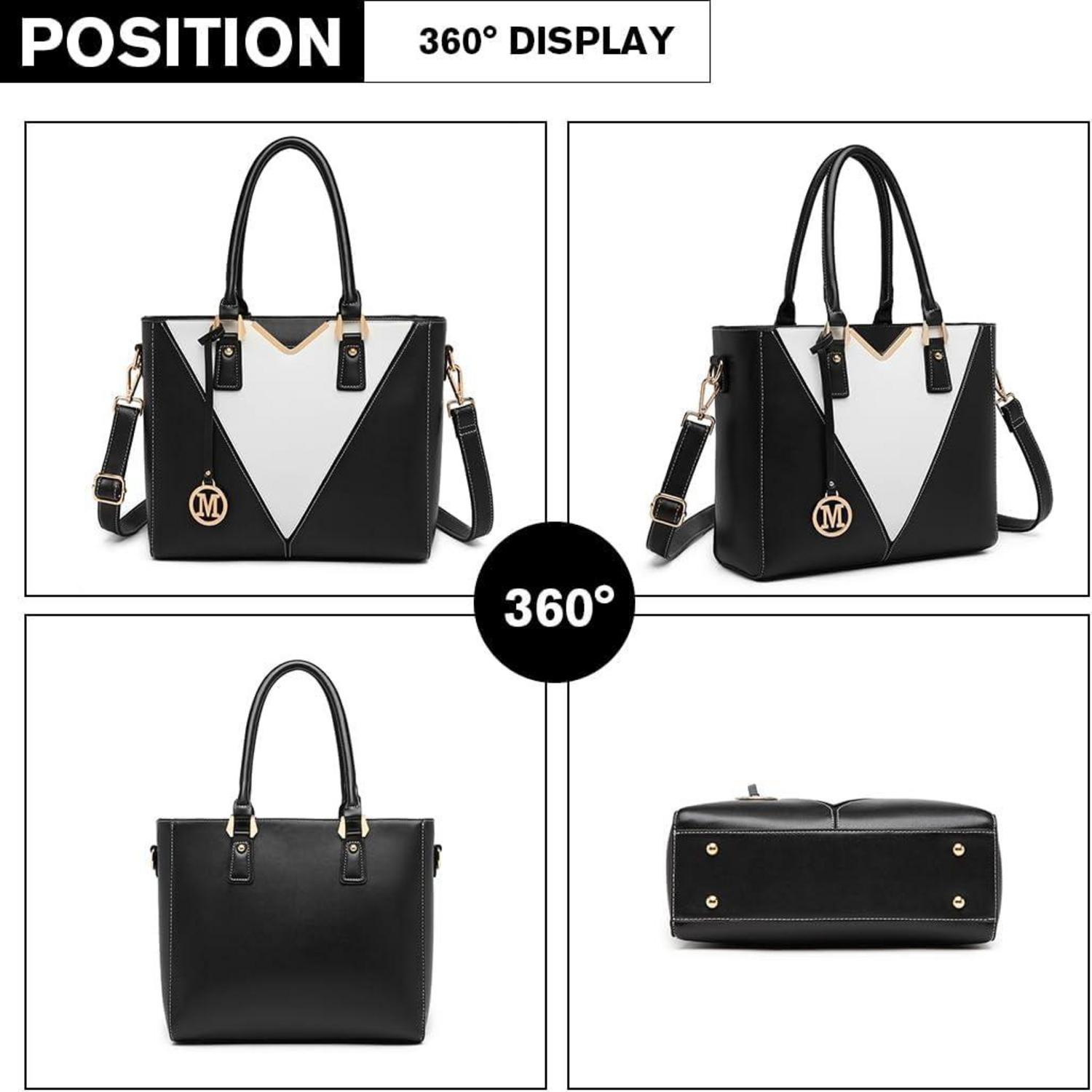 Damen Handtasche Schultertasche Shopper Henkeltasche Büro Arbeit V-förmiges