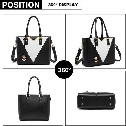 Damen Handtasche Schultertasche Shopper Henkeltasche Büro Arbeit V-förmiges