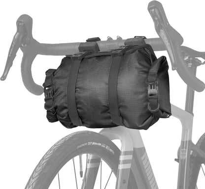 Fahrrad Lenkertasche Wasserdicht 12L Fronttasche Roll Bag Schwarz