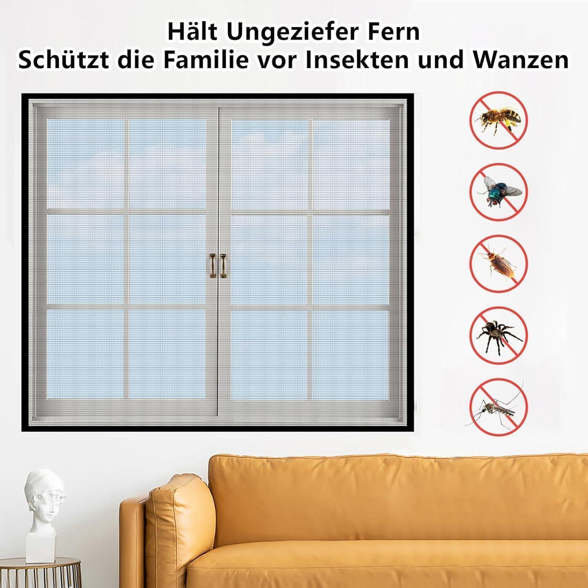 Fiberglas Fliegengitter Meterware 270x150cm – Insektenschutz für Fenster & Türen