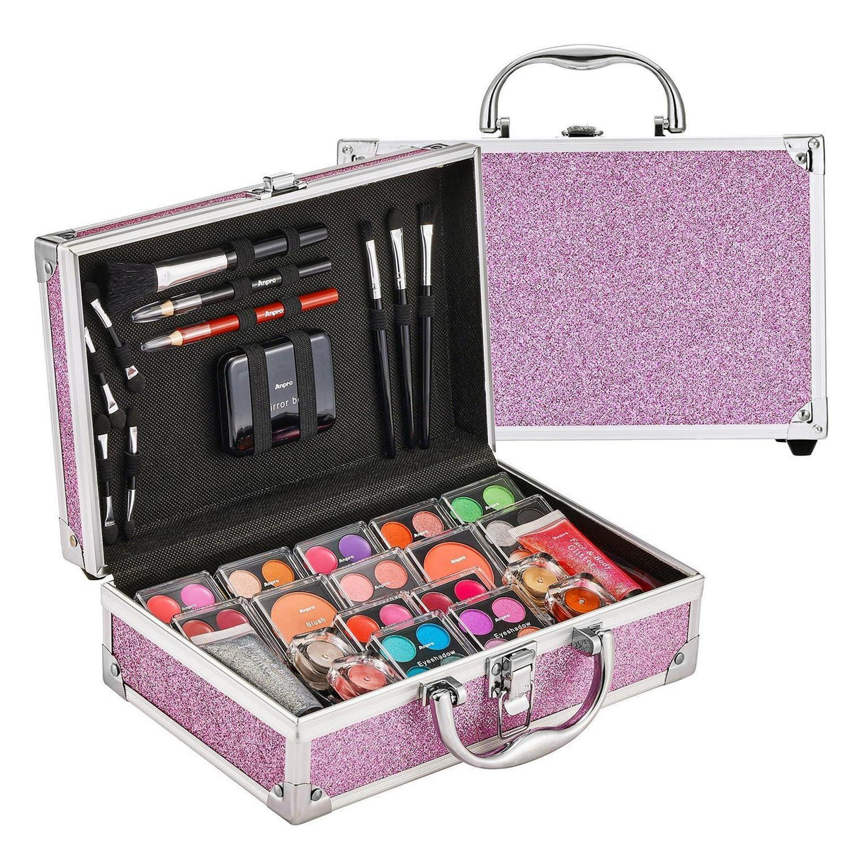 Komplettes Teen Make-up Set mit Kosmetiktasche & Pinseln