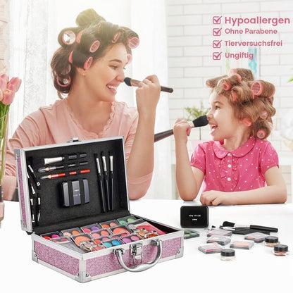 Komplettes Teen Make-up Set mit Kosmetiktasche & Pinseln