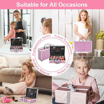 Komplettes Teen Make-up Set mit Kosmetiktasche & Pinseln