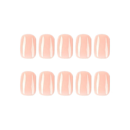 24 Press On Nails Kurz Rosa - Glänzend & Elegant zum Aufkleben