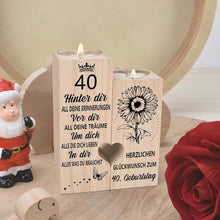 40 Geburtstag Frau Kerzenhalter Holz Geschenk Mama Schwester