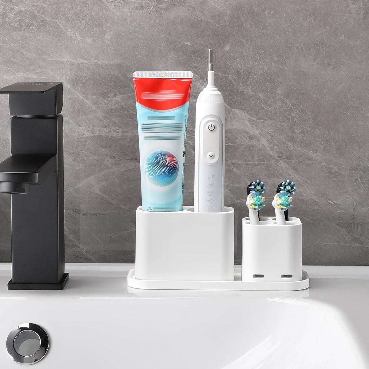 Zahnbürstenhalter für Oral-B, Philips & Co. – Aufbewahrung für 4 Köpfe