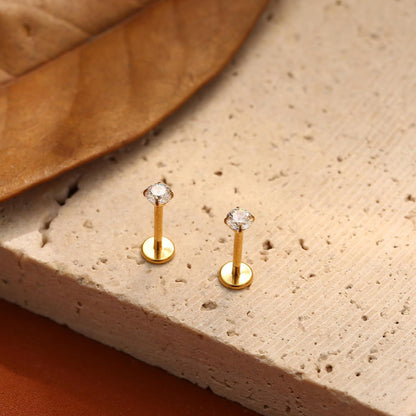 Titan Piercing Set 2er-Pack – Labret, Lippen, Nasen, Ohrstecker