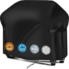 BBQ Grillabdeckung wasserdicht und reißfest Schwarz 147x61x122cm