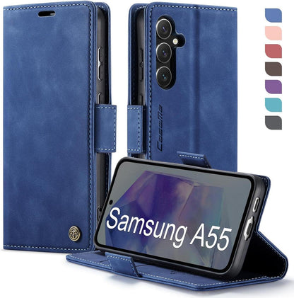 Samsung Galaxy A55 5G Handyhülle Klappbar PU Lederhülle RFID Schutz
