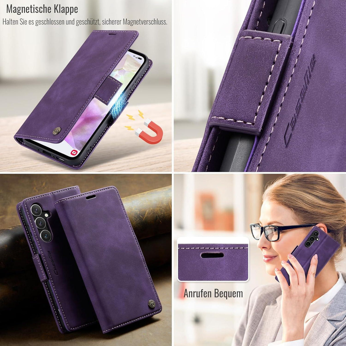 XYGLOW Samsung Galaxy A35 5G Handyhülle RFID Schutz Lila