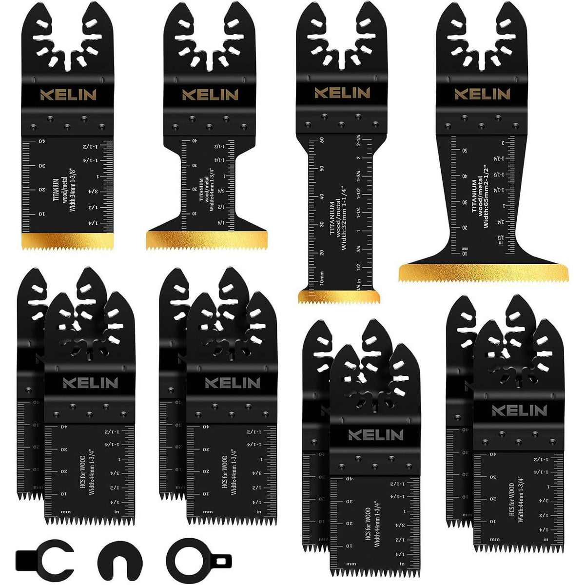 Multitool Sägeblätter 12tlg Titan Japanischer Zahn Holz & Metall