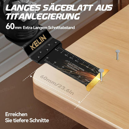 Multitool Sägeblätter 12tlg Titan Japanischer Zahn Holz & Metall