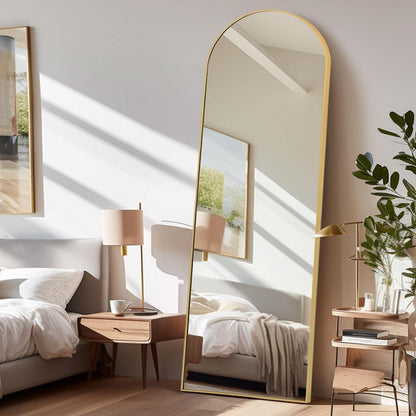Gewölbter Ganzkörperspiegel 161x52cm – Stehspiegel für Schlafzimmer & Wohnzimmer