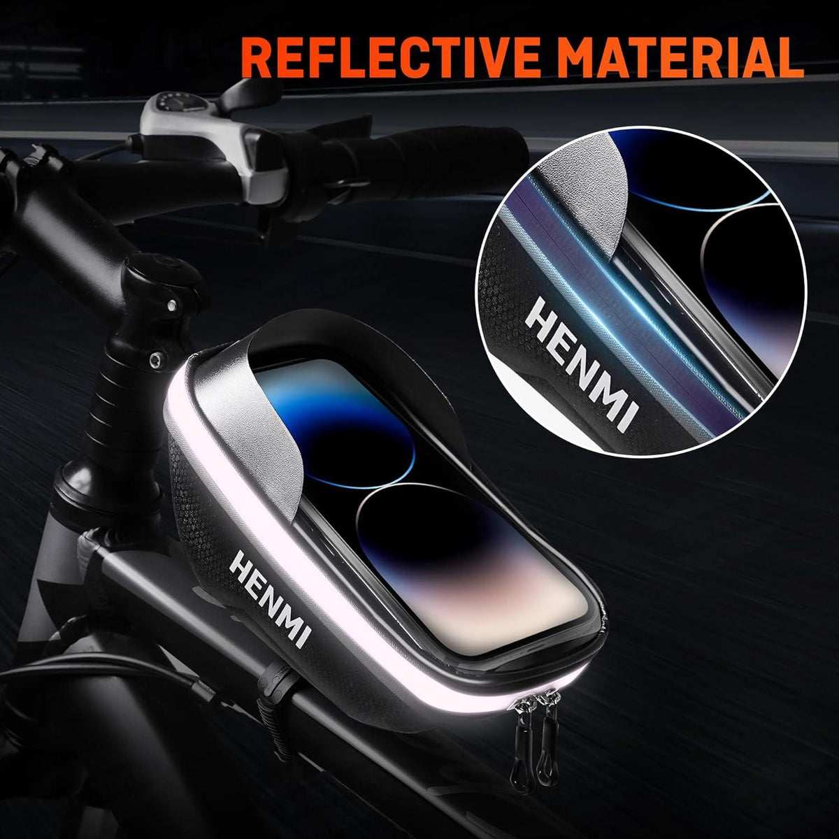 Fahrrad Handytasche Lenker 7 Zoll IPX5 wasserdicht TPU Touchscreen