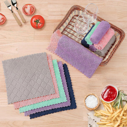 12er Set Mikrofasertücher 25x50 cm Putzlappen Fusselfrei Waschbar