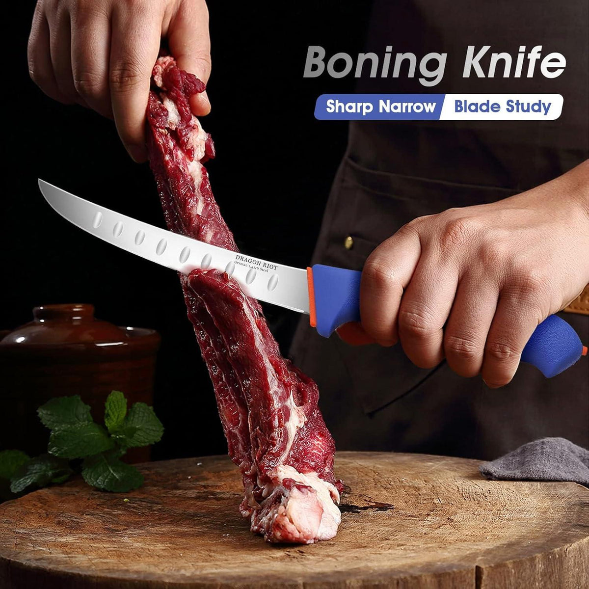 Ausbeinmesser flexibel 6 Zoll scharf Metzgermesser für Grill