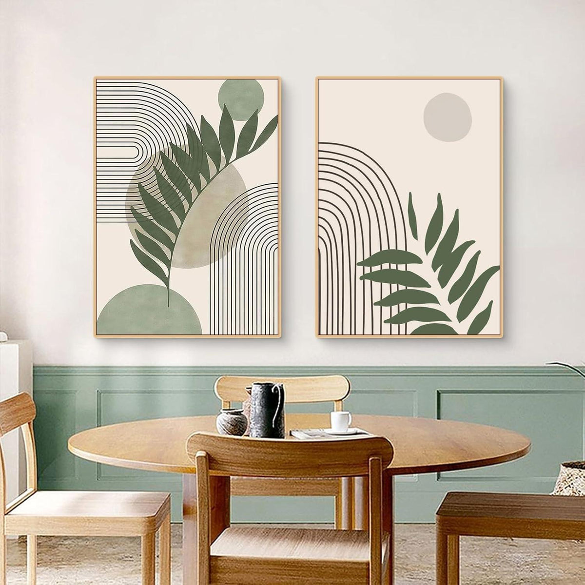 3-teiliges Grüne Pflanze Poster Set für Wohnzimmer Schlafzimmer