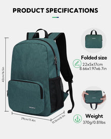 WATERFLY Faltbarer Tagesrucksack 20L mit Rückenbelüftung